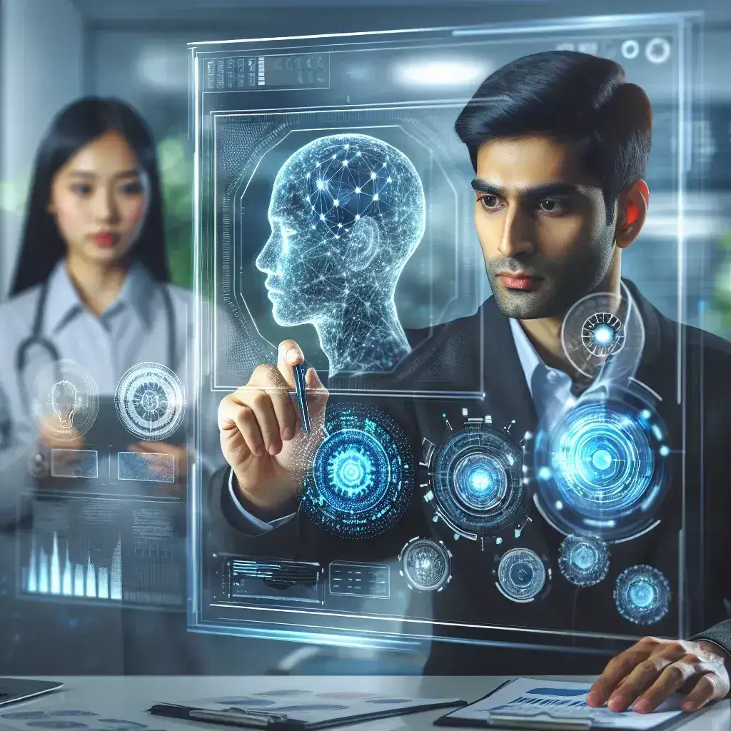 "Infographic illustrating the development of AI-based assessment technologies for competency evaluation in education, highlighting key features and benefits"