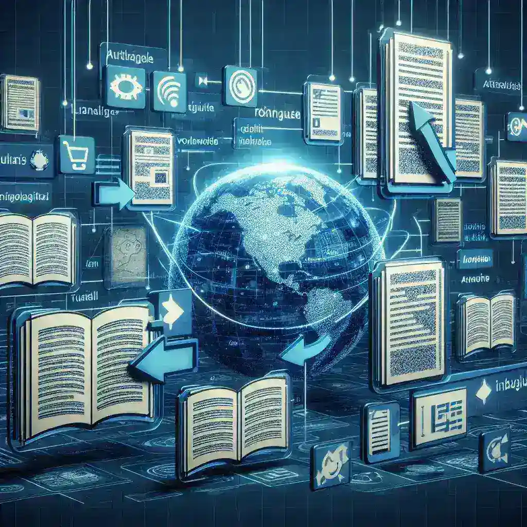 "Ilustrasi fitur baru Google Drive yang memungkinkan auto-translate dokumen ke dalam 100 bahasa, menampilkan antarmuka pengguna yang intuitif dan kemudahan akses untuk kolaborasi internasional."